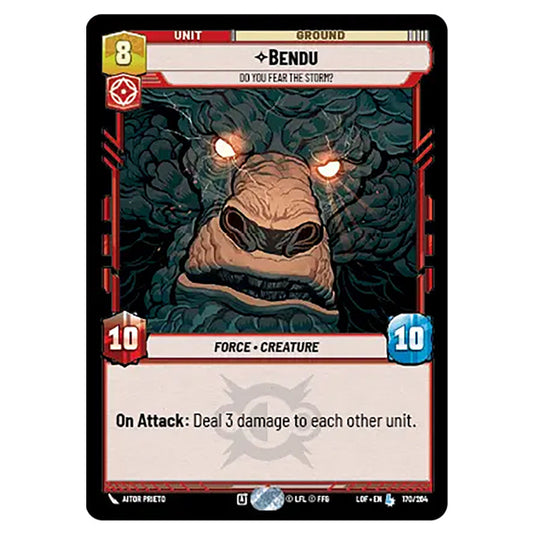 Bendu Do You Fear the Storm? card from the Star Wars Unlimited set Legends of the Force