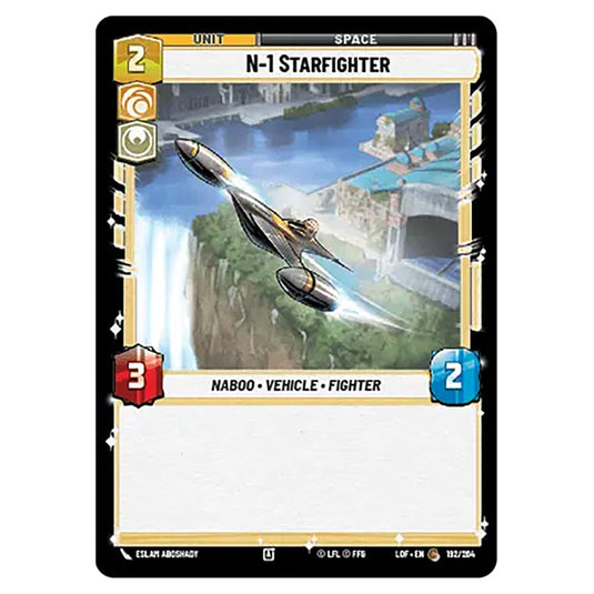 N-1 Starfighter card from the Star Wars Unlimited set Legends of the Force