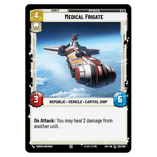Medical Frigate card from the Star Wars Unlimited set Legends of the Force