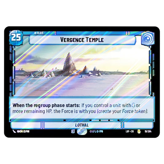 Vergence Temple card from the Star Wars Unlimited set Legends of the Force