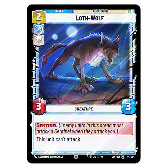 Loth-Wolf card from the Star Wars Unlimited set Legends of the Force