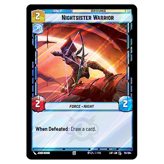 Nightsister Warrior card from the Star Wars Unlimited set Legends of the Force