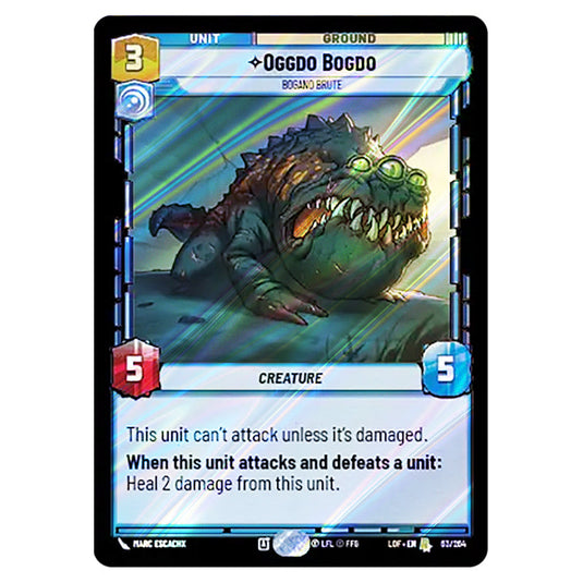 Oggdo Bogdo Bogano Brute card from the Star Wars Unlimited set Legends of the Force