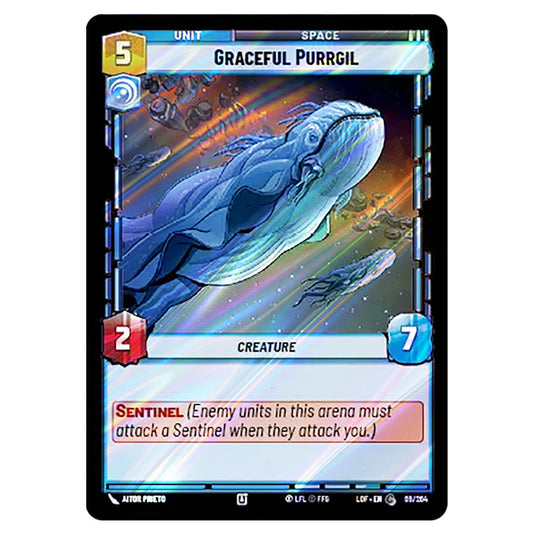 Graceful Purrgil card from the Star Wars Unlimited set Legends of the Force