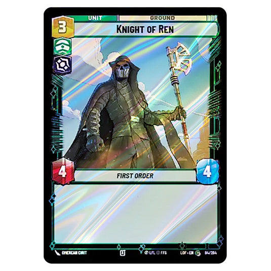 Knight of Ren card from the Star Wars Unlimited set Legends of the Force