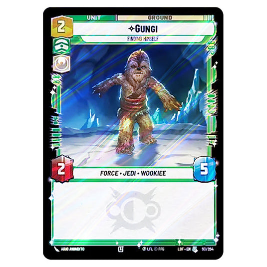 Gungi Finding Himself card from the Star Wars Unlimited set Legends of the Force