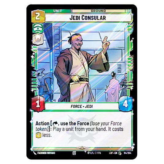 Jedi Consular card from the Star Wars Unlimited set Legends of the Force