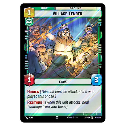 Village Tender card from the Star Wars Unlimited set Legends of the Force