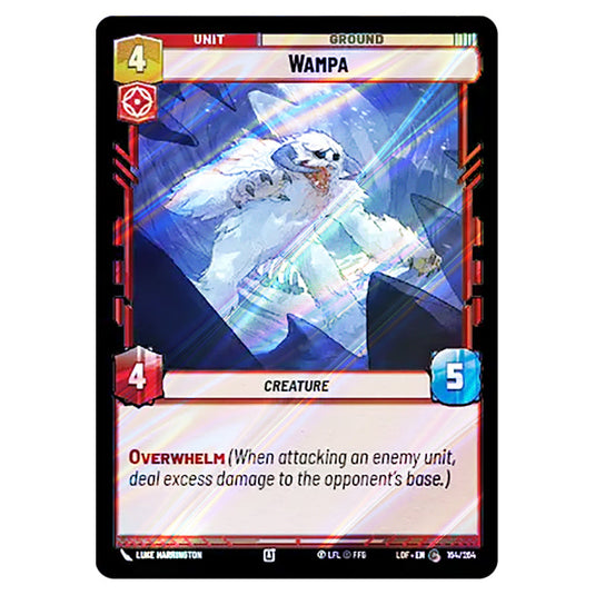 Wampa card from the Star Wars Unlimited set Legends of the Force