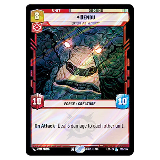 Bendu Do You Fear the Storm? card from the Star Wars Unlimited set Legends of the Force