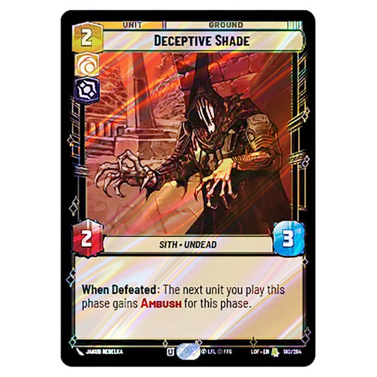 Deceptive Shade card from the Star Wars Unlimited set Legends of the Force