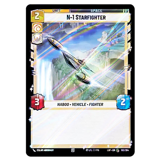 N-1 Starfighter card from the Star Wars Unlimited set Legends of the Force