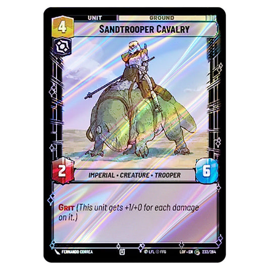 Sandtrooper Cavalry card from the Star Wars Unlimited set Legends of the Force