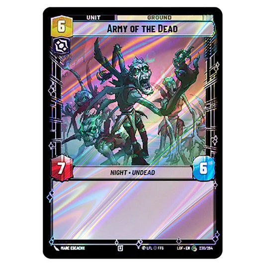 Army of the Dead card from the Star Wars Unlimited set Legends of the Force