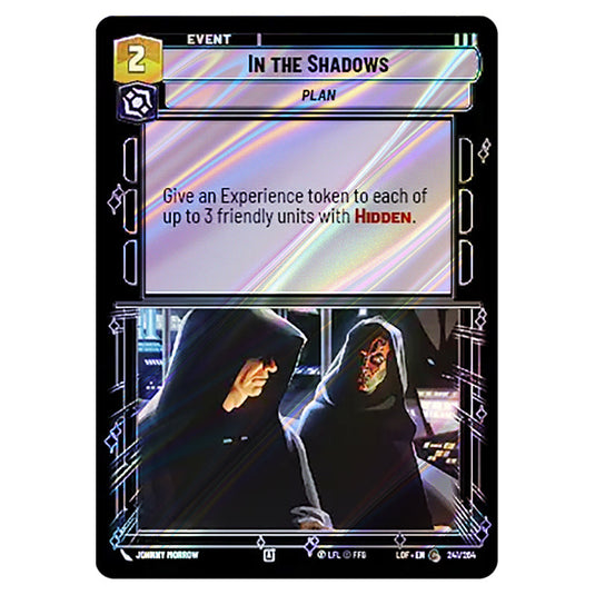 In the Shadows card from the Star Wars Unlimited set Legends of the Force