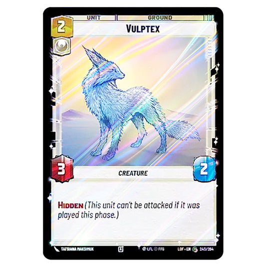 Vulptex card from the Star Wars Unlimited set Legends of the Force