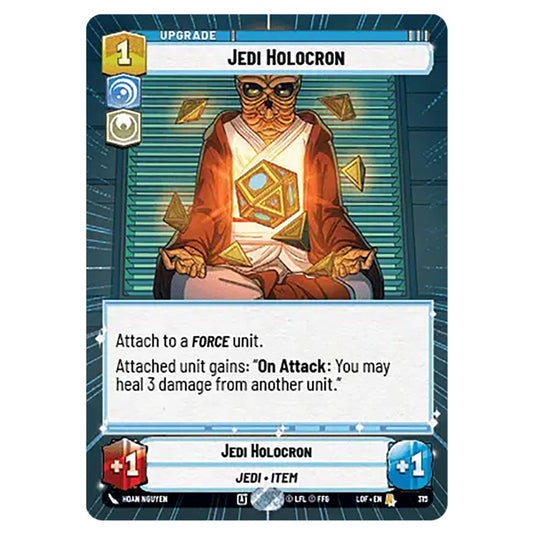 Jedi Holocron card from the Star Wars Unlimited set Legends of the Force