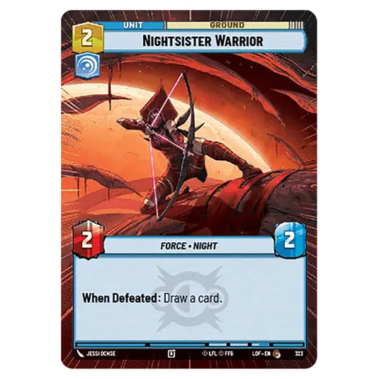 Nightsister Warrior card from the Star Wars Unlimited set Legends of the Force