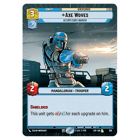 Axe Woves Accomplished Warrior card from the Star Wars Unlimited set Legends of the Force