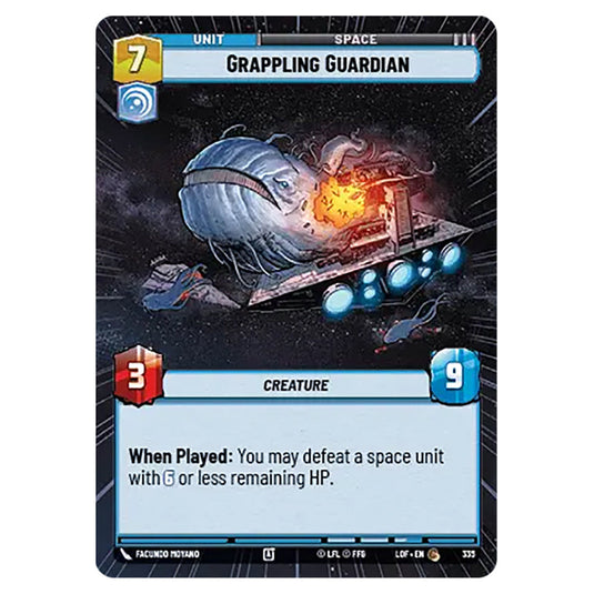 Grappling Guardian card from the Star Wars Unlimited set Legends of the Force
