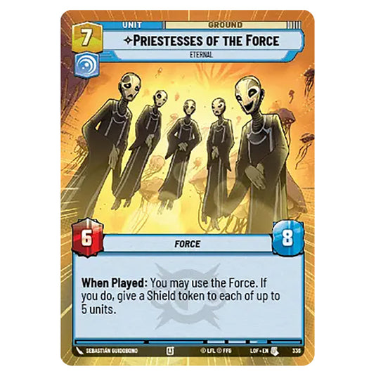 Priestesses of the Force Eternal card from the Star Wars Unlimited set Legends of the Force