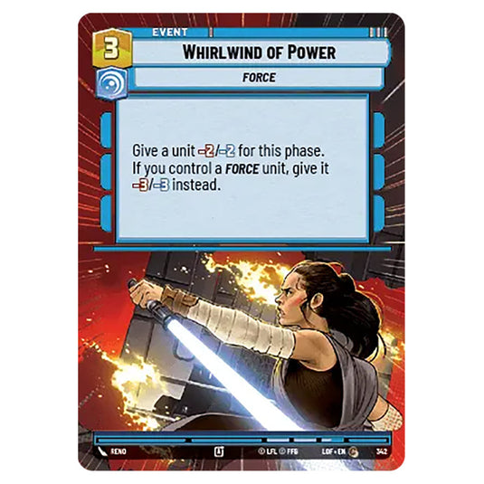 Whirlwind of Power card from the Star Wars Unlimited set Legends of the Force