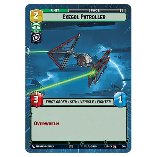 Exegol Patroller card from the Star Wars Unlimited set Legends of the Force
