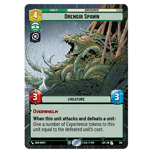 Drengir Spawn card from the Star Wars Unlimited set Legends of the Force