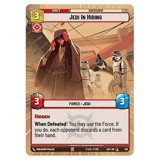 Jedi In Hiding card from the Star Wars Unlimited set Legends of the Force