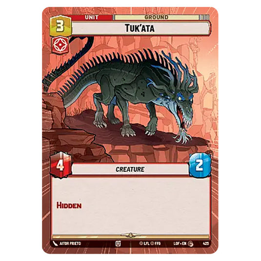 Tuk'ata card from the Star Wars Unlimited set Legends of the Force