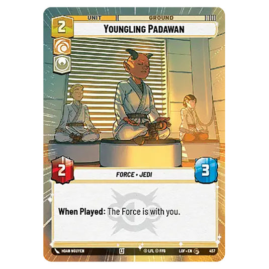 Youngling Padawan card from the Star Wars Unlimited set Legends of the Force