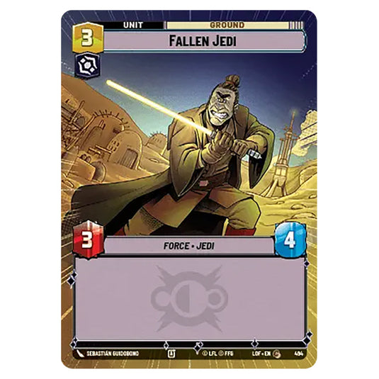 Fallen Jedi card from the Star Wars Unlimited set Legends of the Force