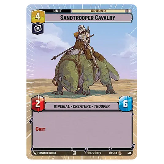 Sandtrooper Cavalry card from the Star Wars Unlimited set Legends of the Force