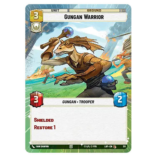 Gungan Warrior card from the Star Wars Unlimited set Legends of the Force