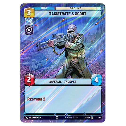 Magistrate's Scout card from the Star Wars Unlimited set Legends of the Force