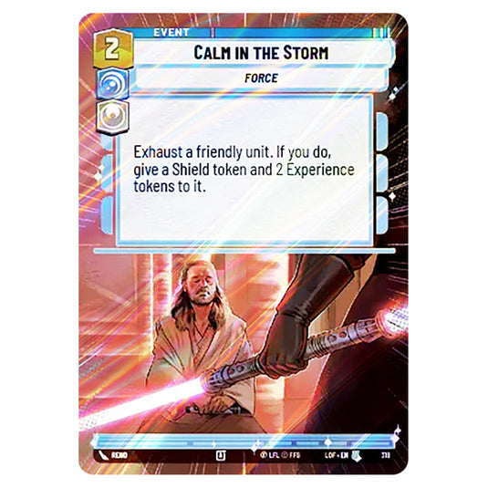 Calm in the Storm card from the Star Wars Unlimited set Legends of the Force