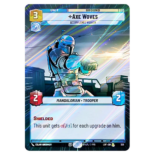 Axe Woves Accomplished Warrior card from the Star Wars Unlimited set Legends of the Force