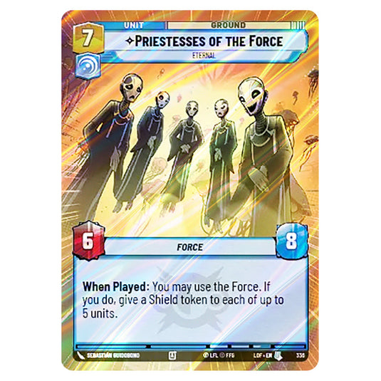 Priestesses of the Force Eternal card from the Star Wars Unlimited set Legends of the Force