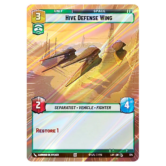 Hive Defense Wing card from the Star Wars Unlimited set Legends of the Force