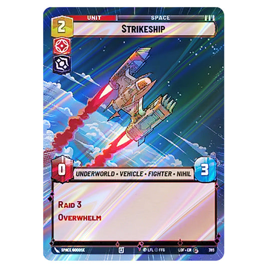 Strikeship card from the Star Wars Unlimited set Legends of the Force