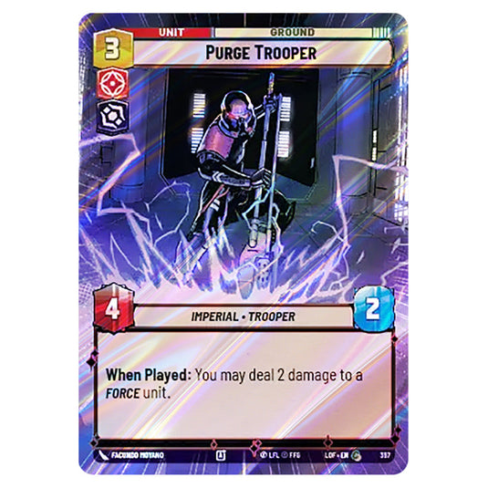 Purge Trooper card from the Star Wars Unlimited set Legends of the Force