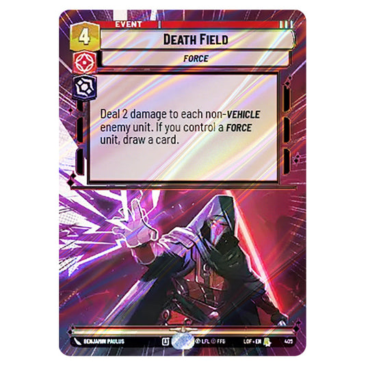 Death Field card from the Star Wars Unlimited set Legends of the Force