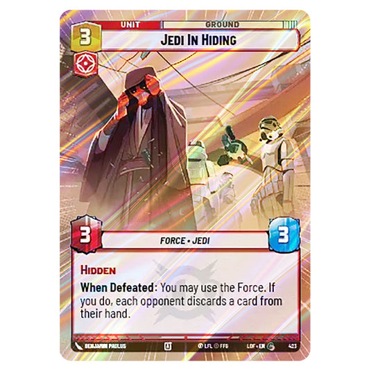 Jedi In Hiding card from the Star Wars Unlimited set Legends of the Force