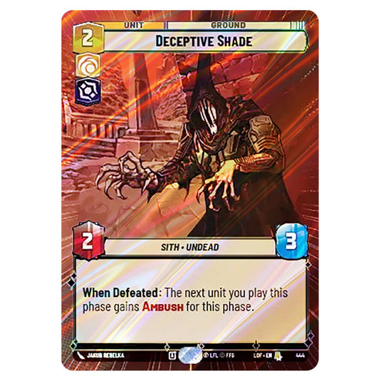 Deceptive Shade card from the Star Wars Unlimited set Legends of the Force
