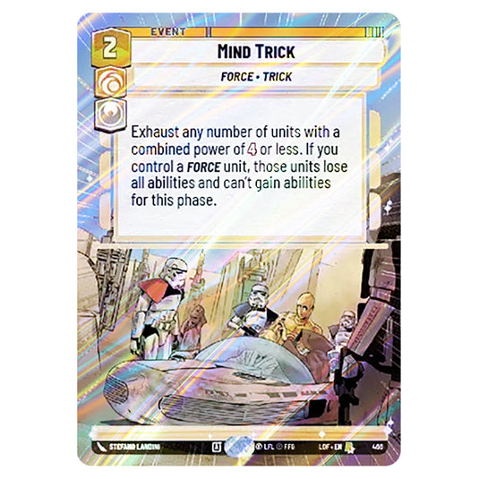 Mind Trick card from the Star Wars Unlimited set Legends of the Force