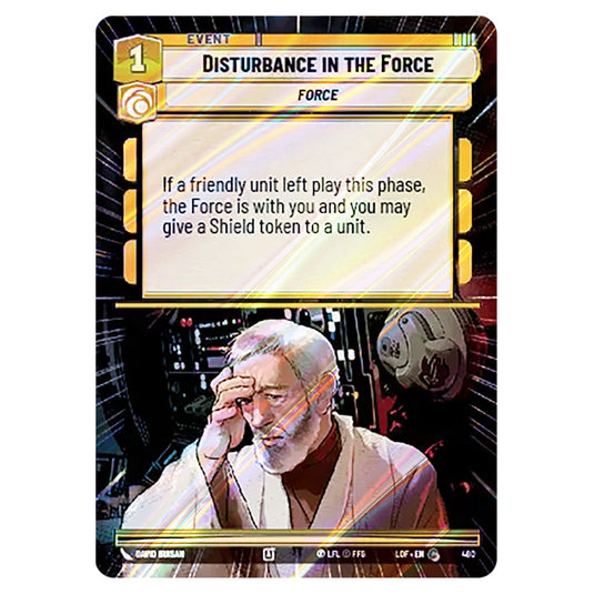 Disturbance in the Force card from the Star Wars Unlimited set Legends of the Force