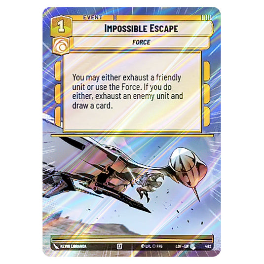 Impossible Escape card from the Star Wars Unlimited set Legends of the Force