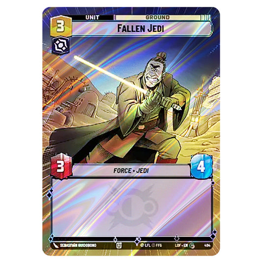 Fallen Jedi card from the Star Wars Unlimited set Legends of the Force