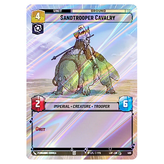 Sandtrooper Cavalry card from the Star Wars Unlimited set Legends of the Force