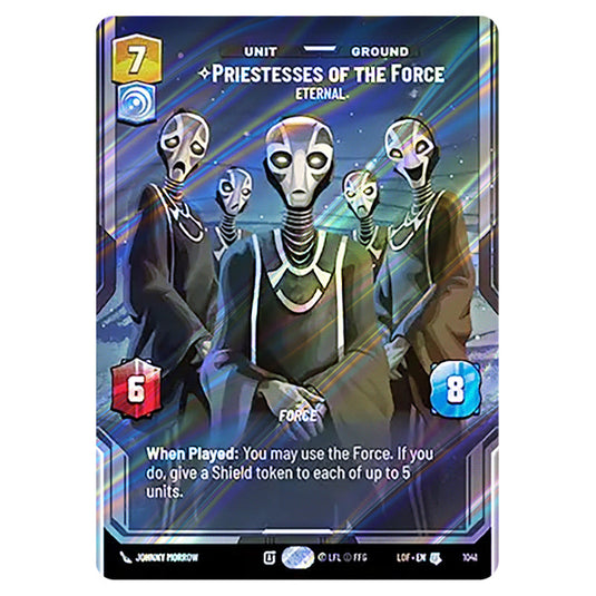 Priestesses of the Force Eternal card from the Star Wars Unlimited set Legends of the Force